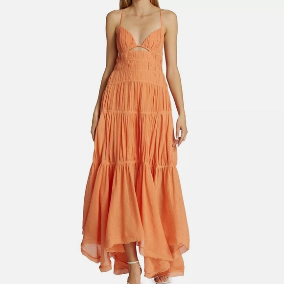 SIMKHAI Winnie Dress in Caramel - Picture 1 of 12